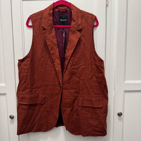 Madewell The Larson Linen Vest - Picture 4 of 10